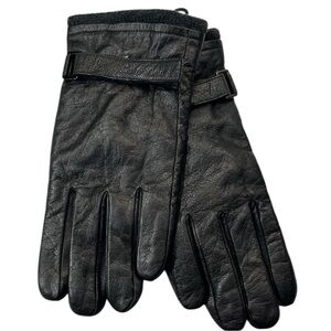Calvin Klein Men’s Black Leather Gloves New Size L